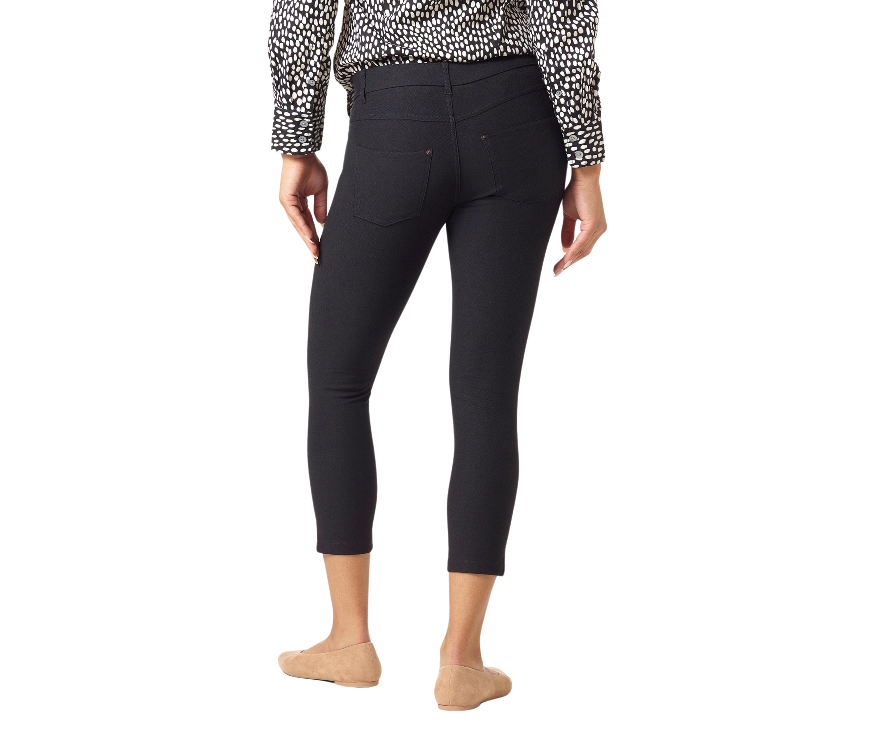 Womens Essential Denim Mid Rise Capri Leggings