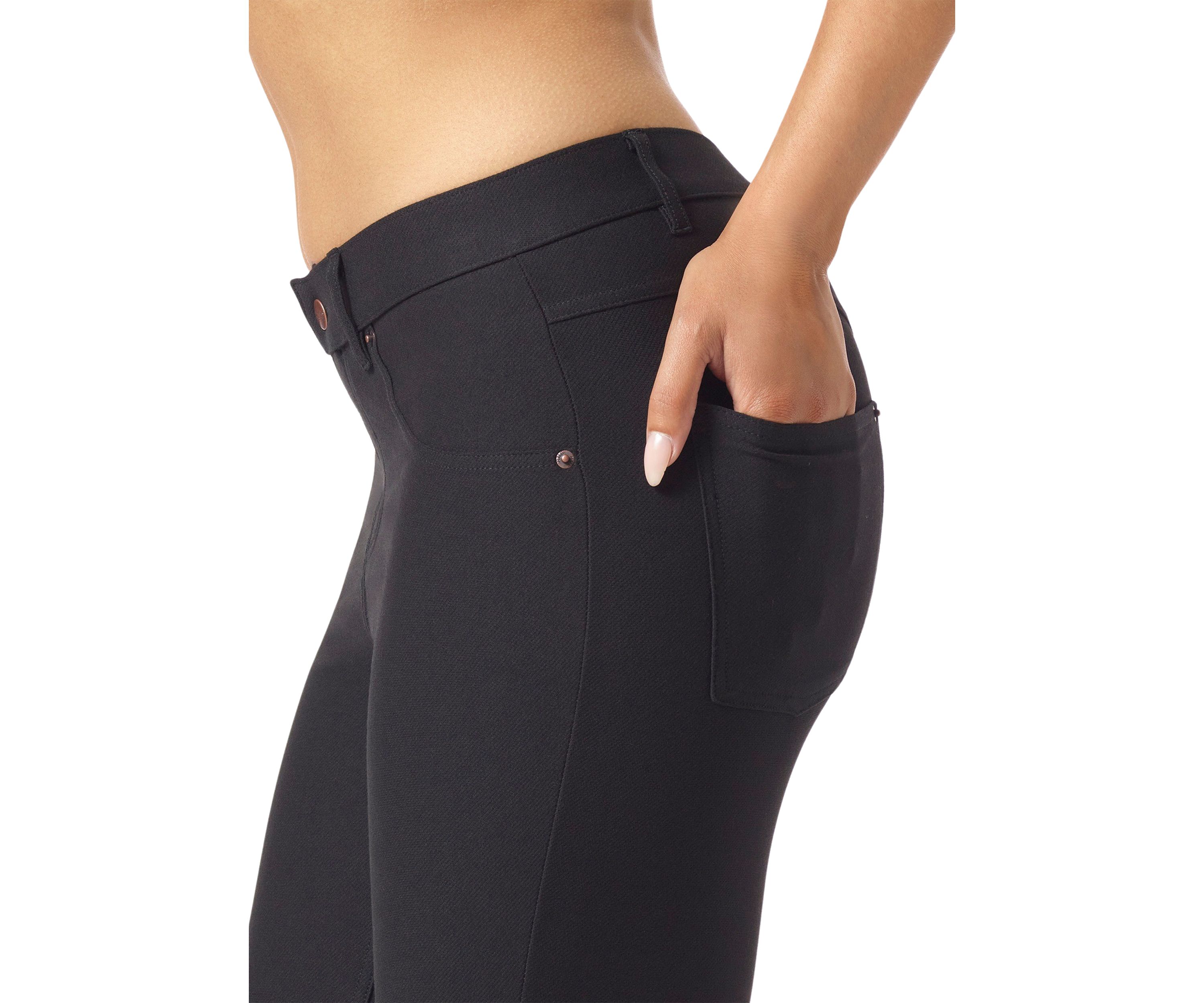 Womens Essential Denim Mid Rise Capri Leggings