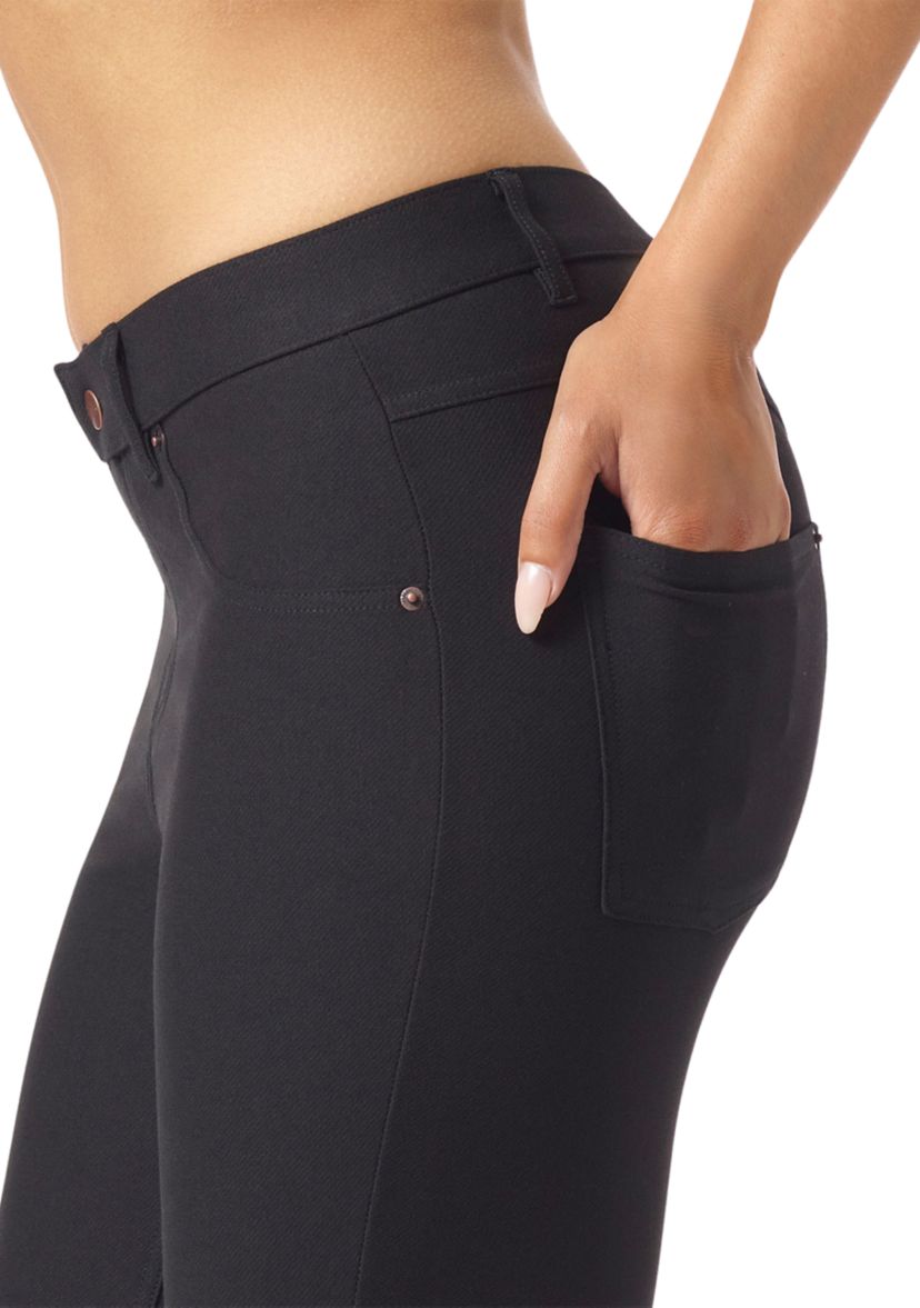 Womens Essential Denim Mid Rise Capri Leggings