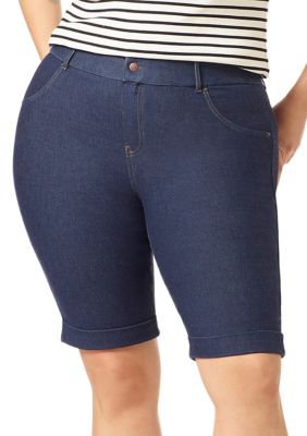 HUE Cuffed Essential Denim Shorts belk
