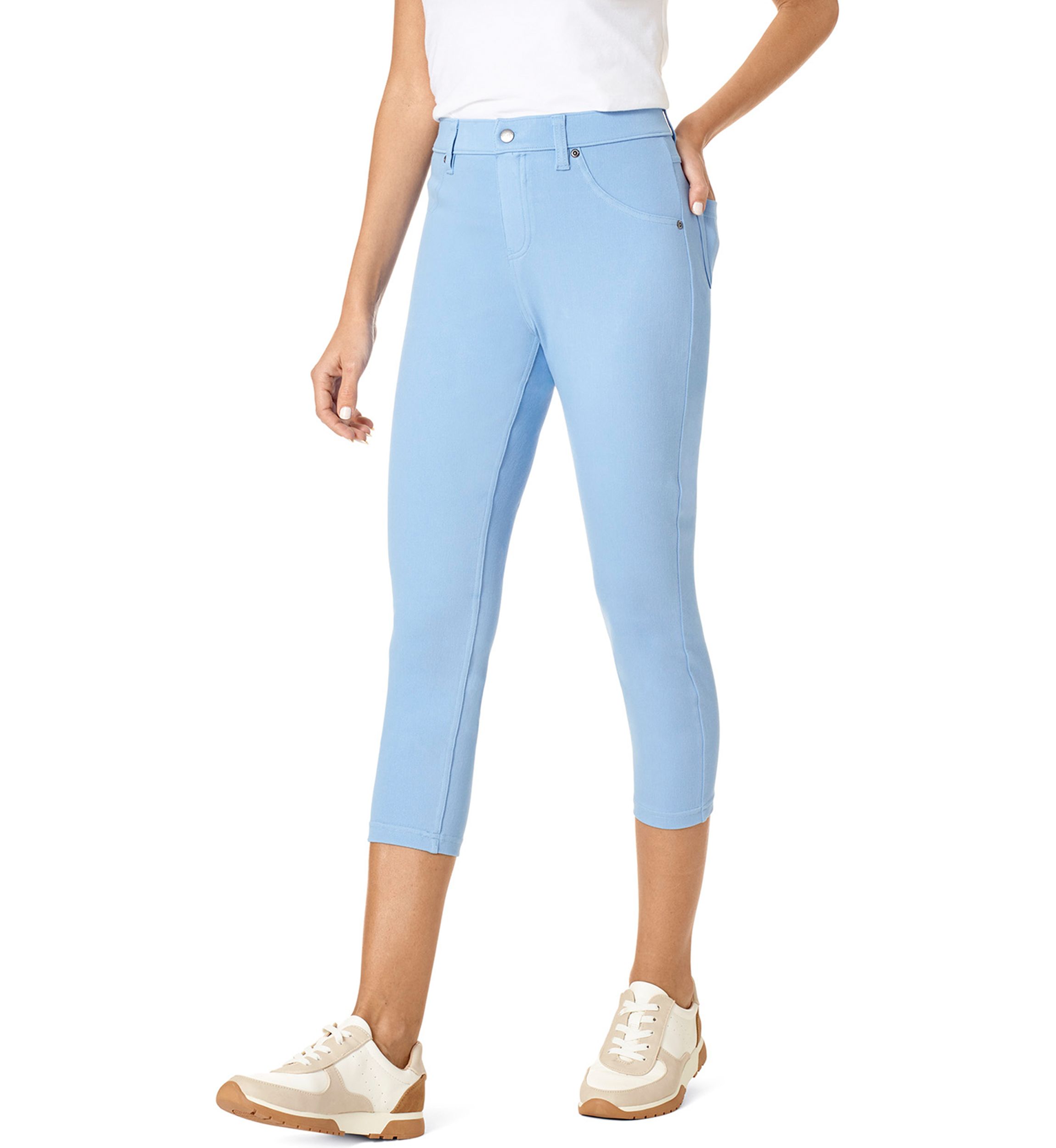 Ultra Soft Denim High Waist Capris 
