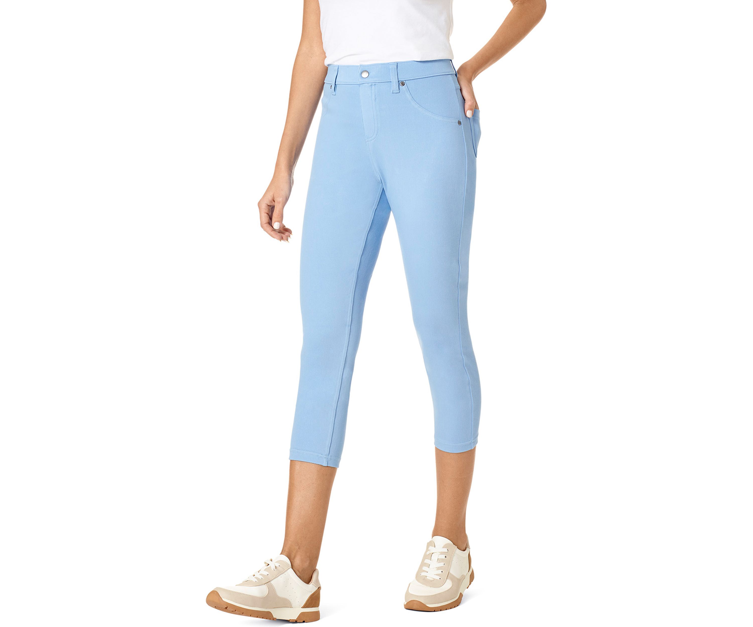 Ultra Soft Denim High Waist Capris 