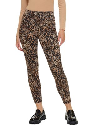 HUE, Jeans, Hue Stylized Animal Print Jeans Leggings Womens Size Large  U2498