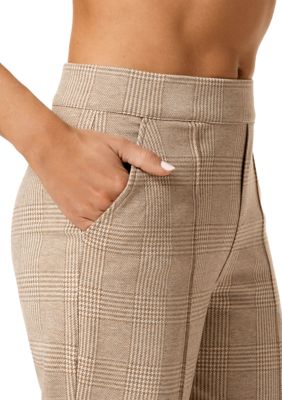 Women's Glen Plaid Pull On Trouser Pants