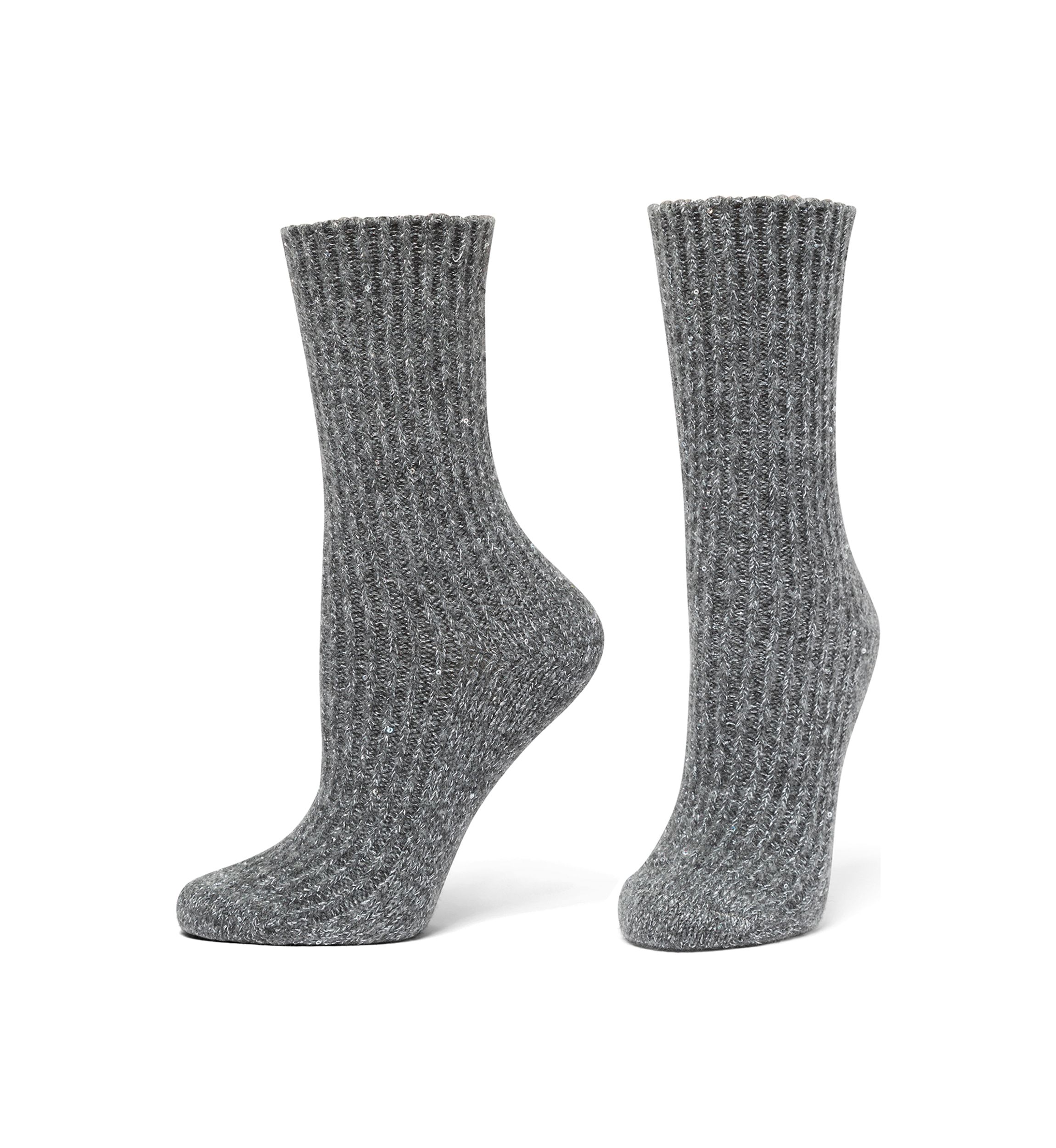 Sequin Soft Rib Crew 2-Pair Pack