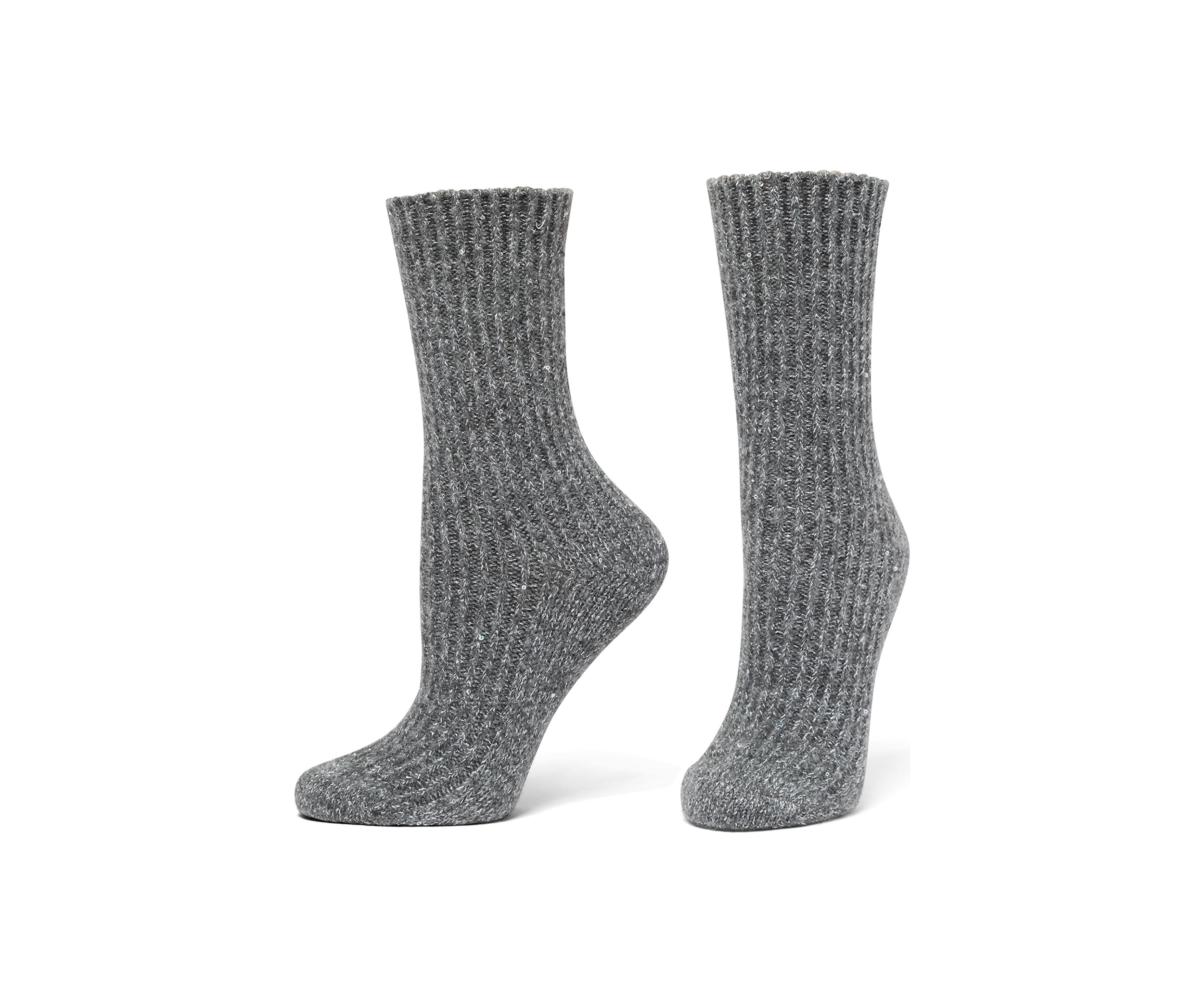Sequin Soft Rib Crew 2-Pair Pack