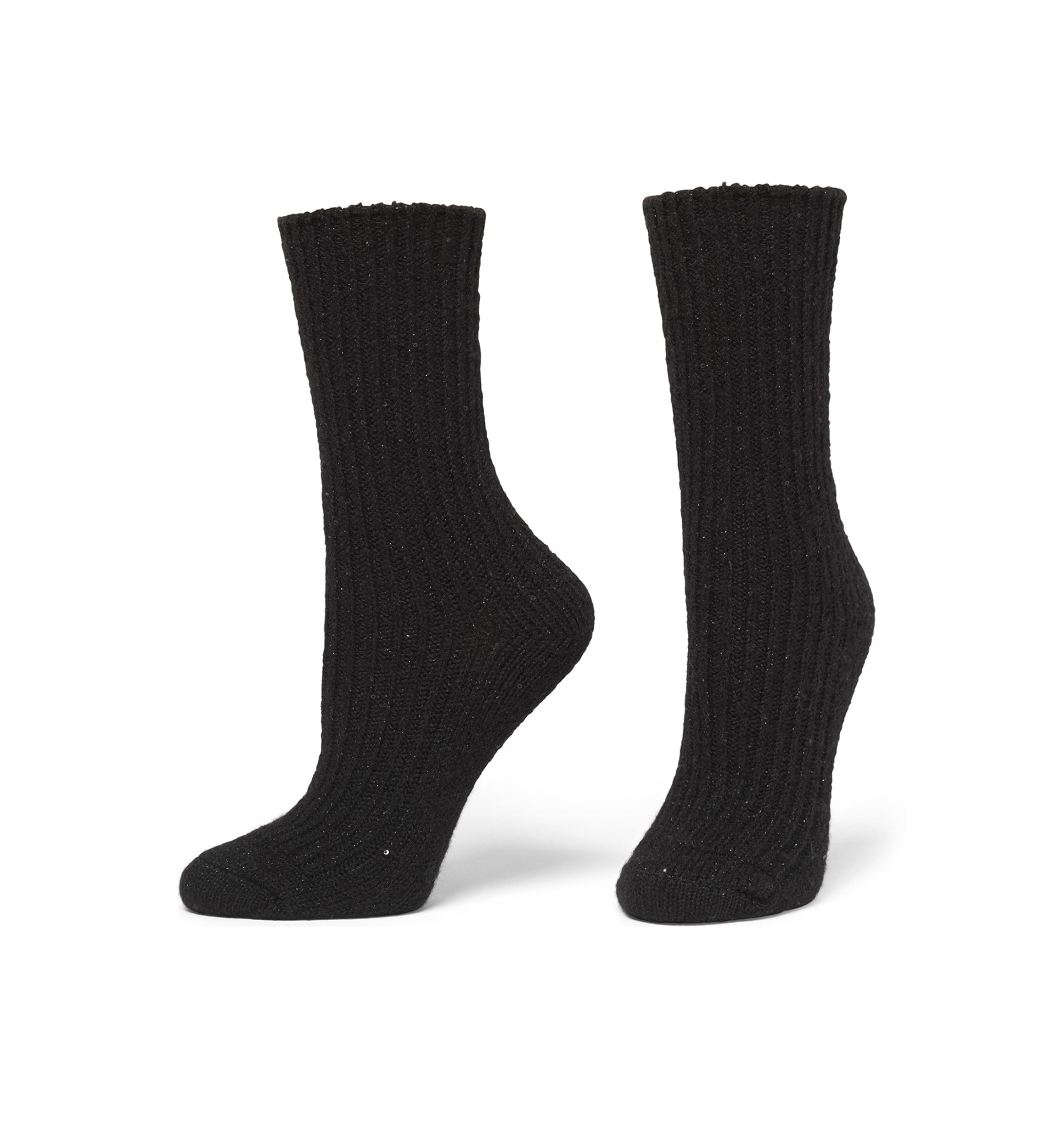 Sequin Soft Rib Crew 2-Pair Pack