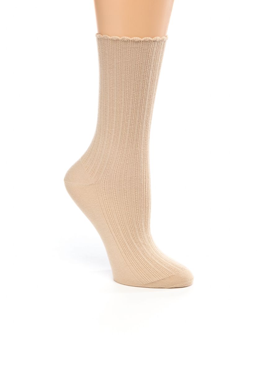 Scallop Pointelle Socks - Single Pair