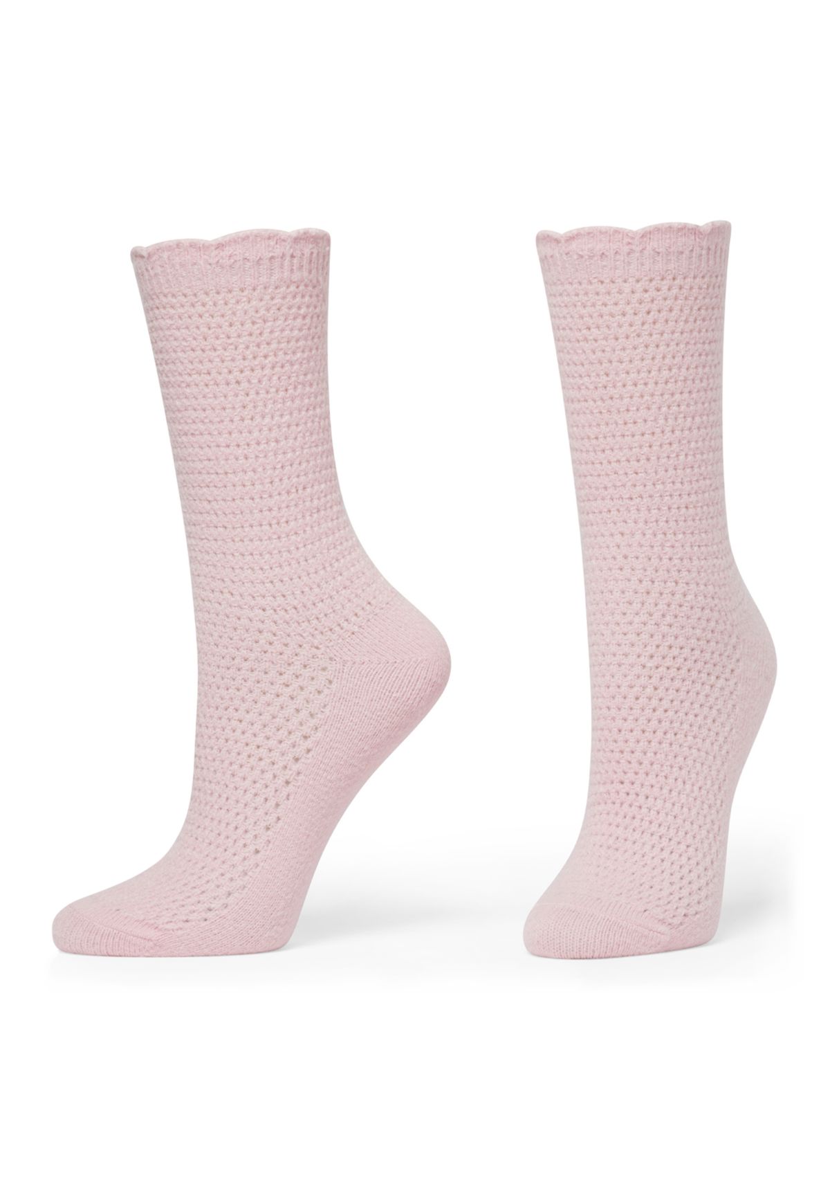 Lattice Scallop Crew Sock 2-Pair Pack
