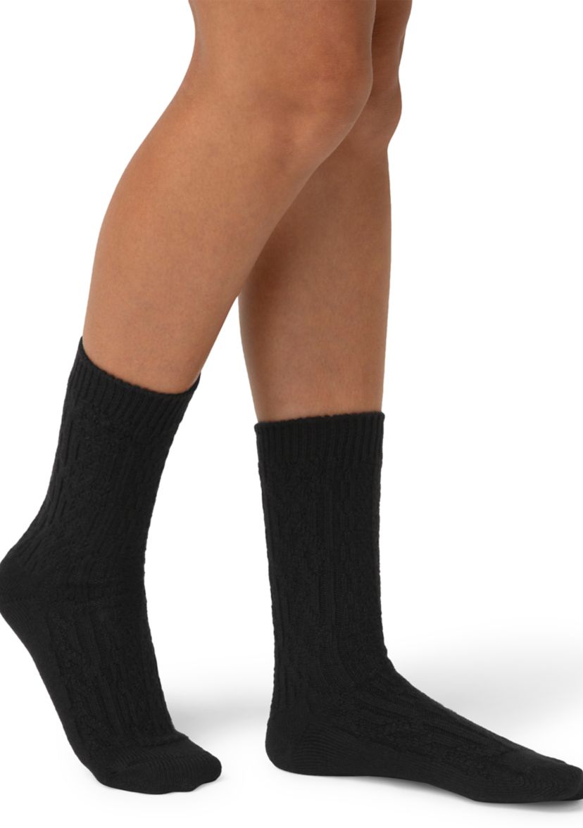 Cable Knit Crew Sock 2-Pair Pack