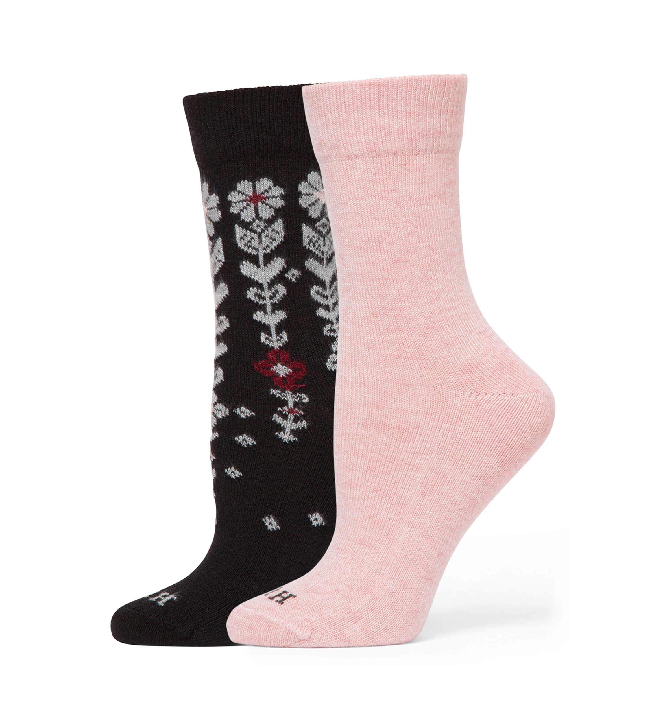 Descending Flower 2-Pair Crew Sock Pack
