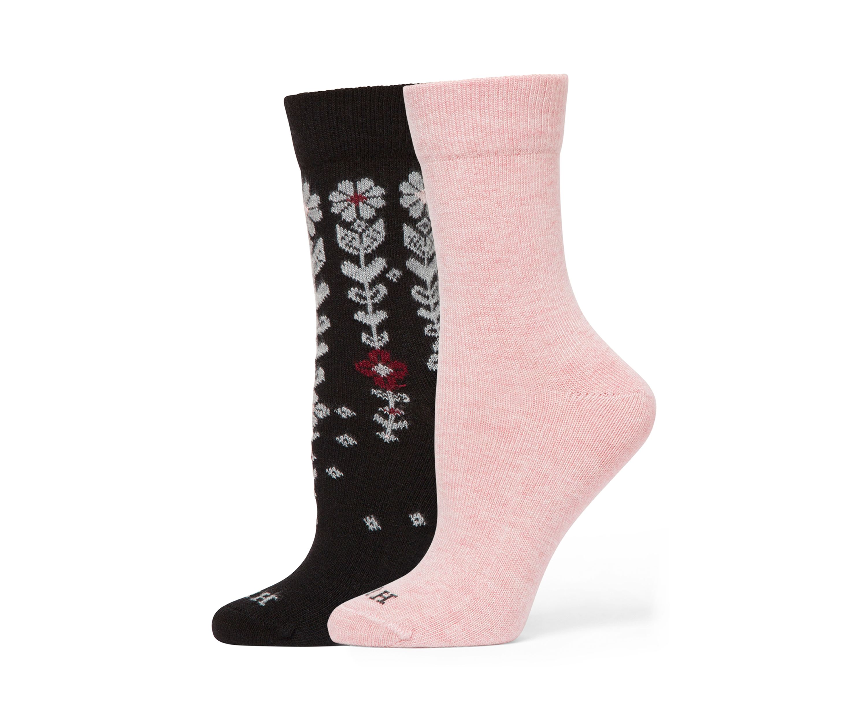 Descending Flower 2-Pair Crew Sock Pack