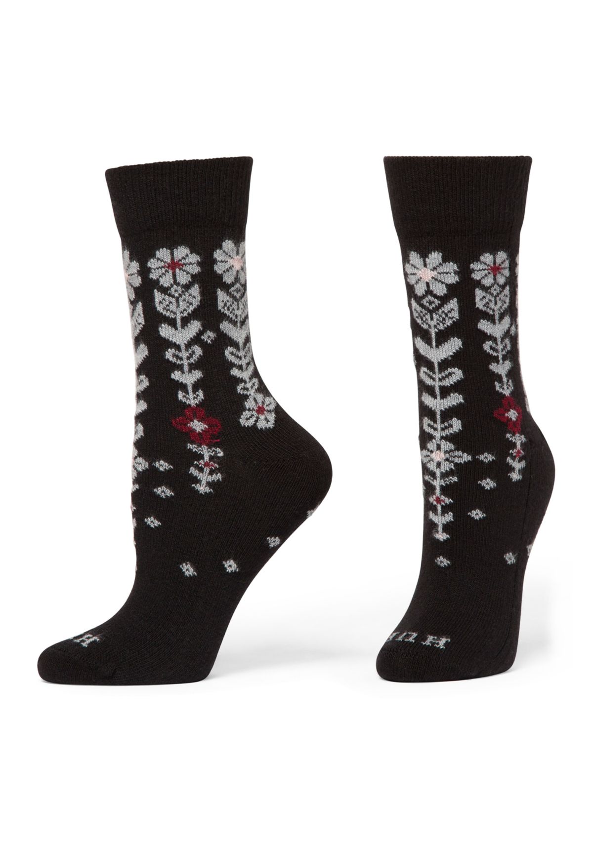 Descending Flower 2-Pair Crew Sock Pack
