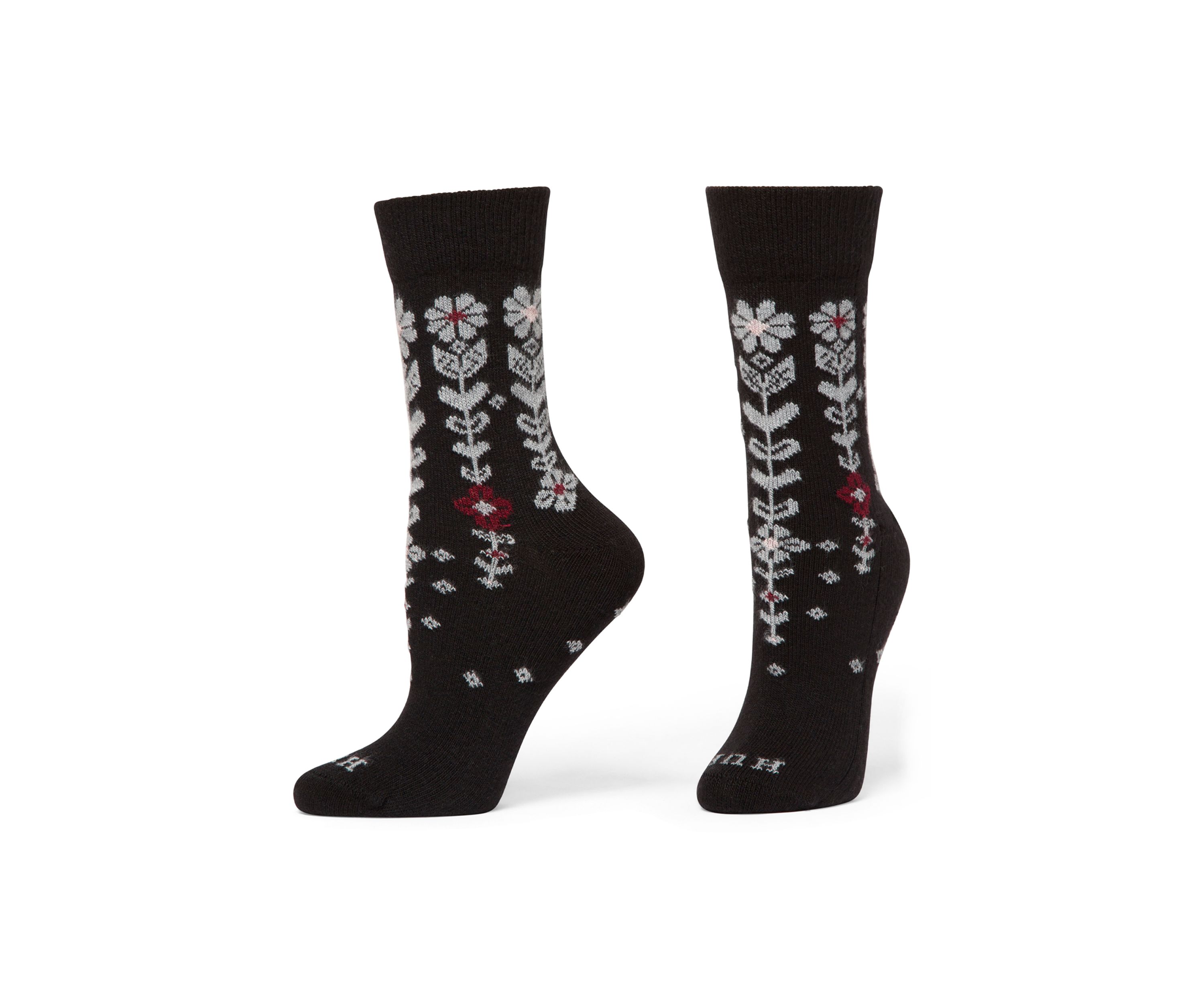 Descending Flower 2-Pair Crew Sock Pack
