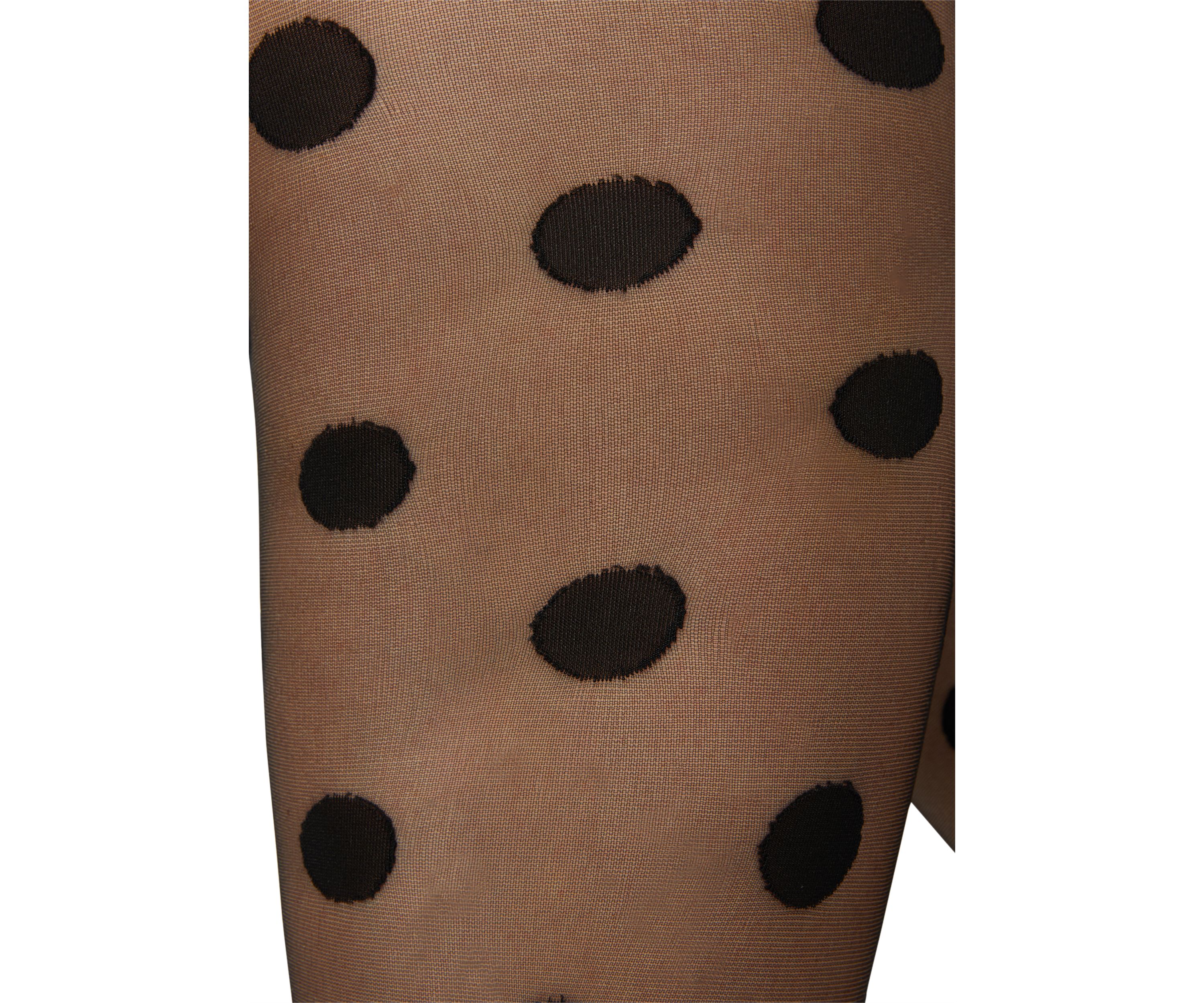 Oversized Dot Sheer Tights with Control Top