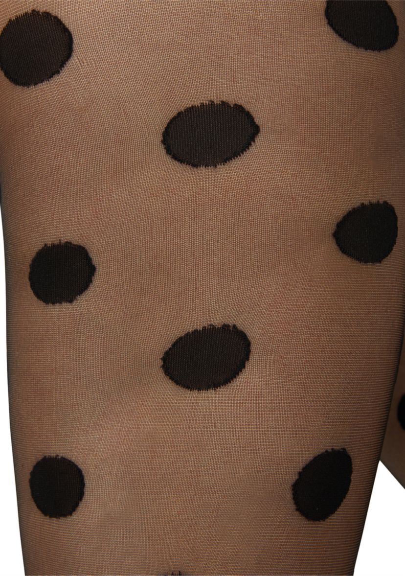 Oversized Dot Sheer Tights with Control Top