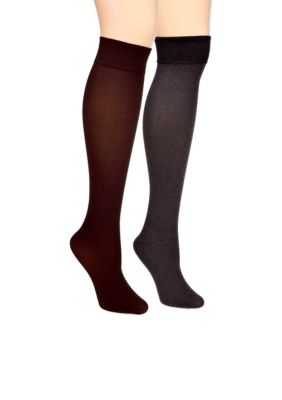 Soft Opaque Knee High Socks (Pack of 3) : : Clothing, Shoes &  Accessories