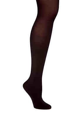 SHAPERMINT Solid Black Opaque Tights with Nylon Control Top Hosiery  Pantyhose for Women from Small to Plus Size, Small Chocolate at   Women's Clothing store