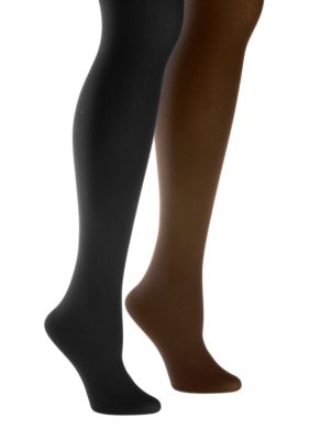 Hue 254185 Women's Opaque Control Top Tights Sangria Size 1