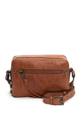 Frye leather zip sale camera crossbody bag