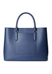 Smooth Leather Large Marcy Satchel