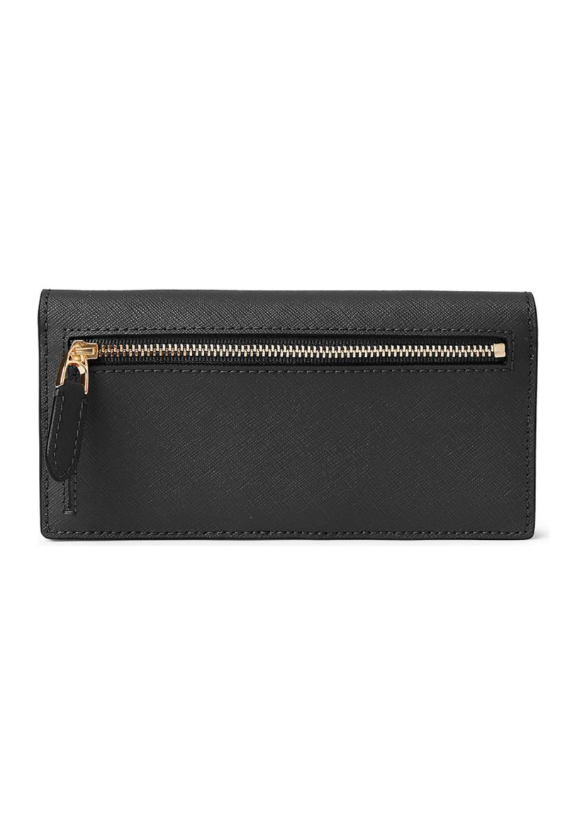 Crosshatch Leather Slim Wallet