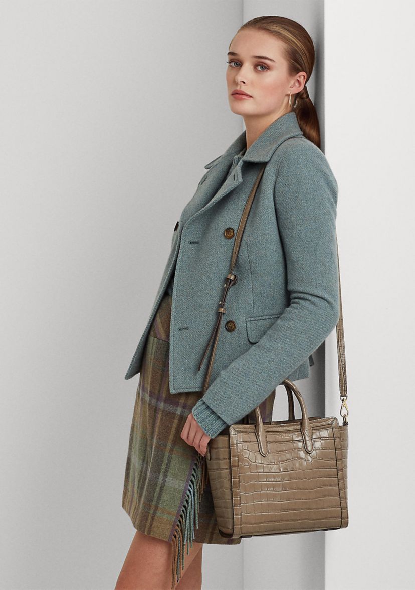 Embossed Leather Medium Tyler Tote