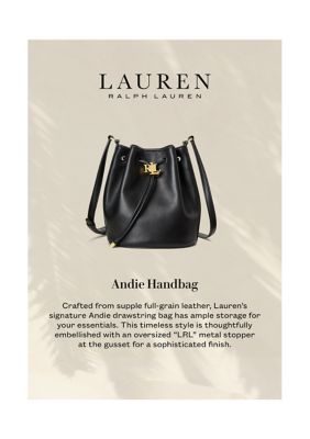 Lauren Ralph Lauren Leather Medium Andie Drawstring Bag | belk