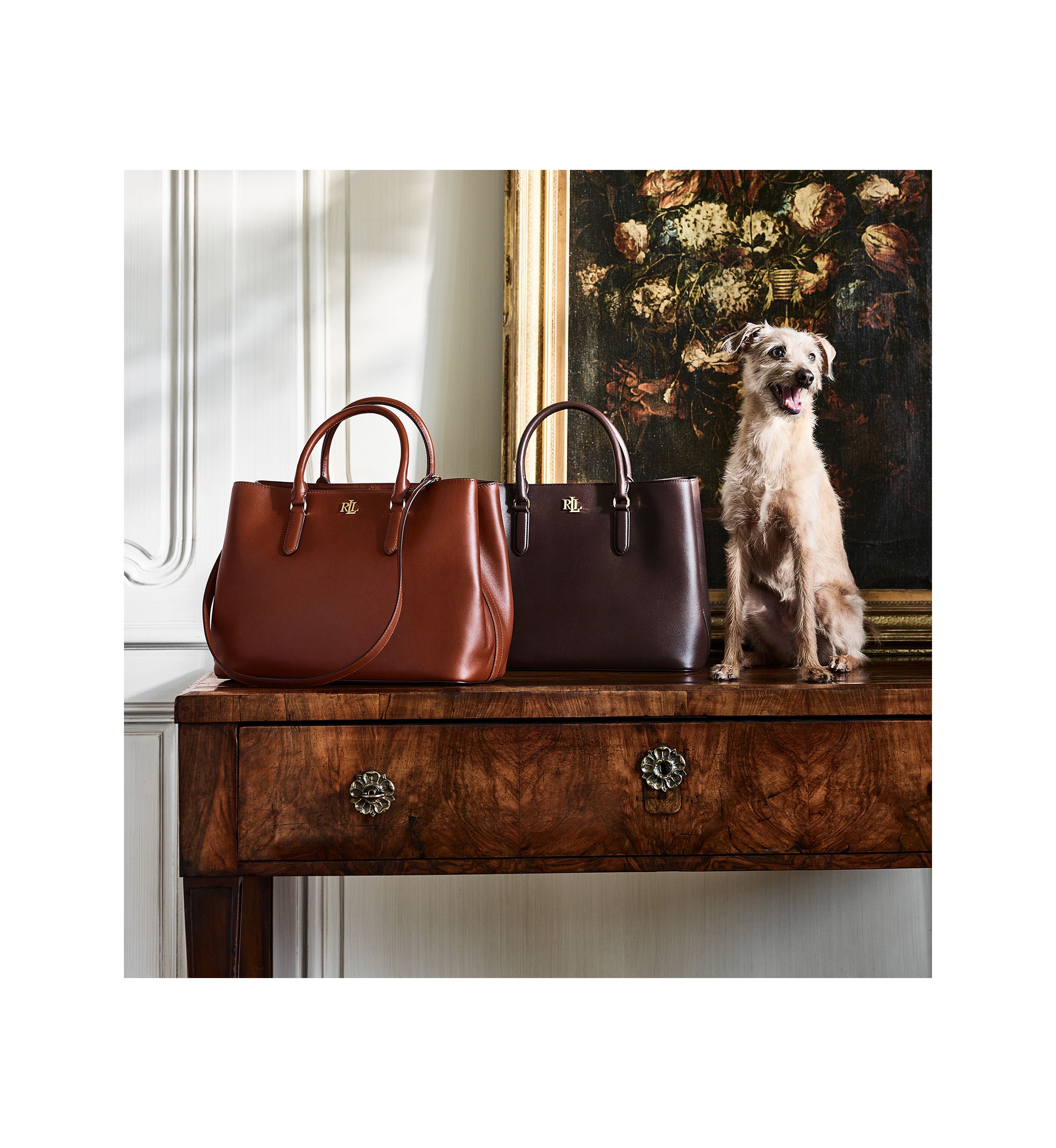 Leather Large Marcy Satchel