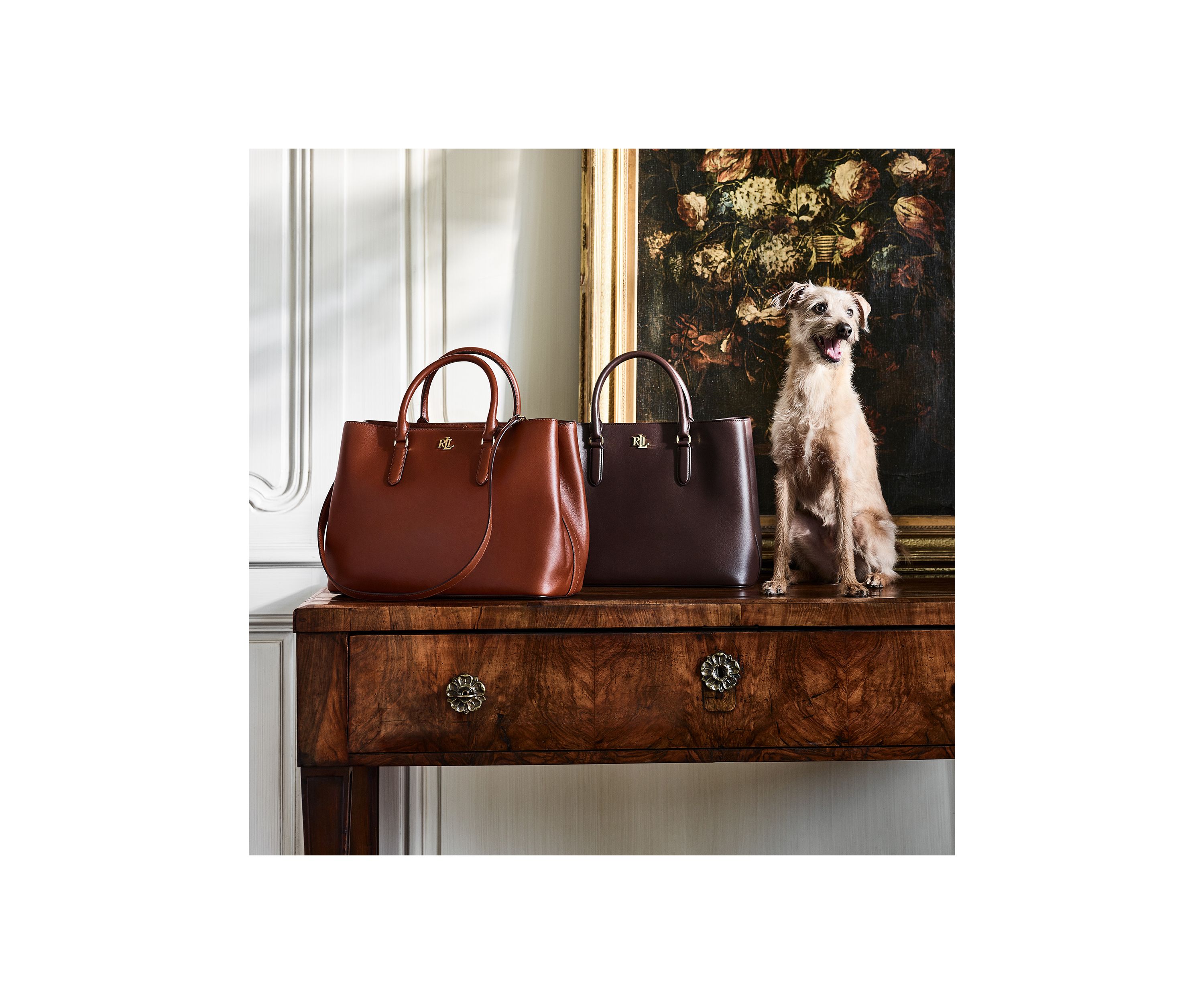 Leather Large Marcy Satchel