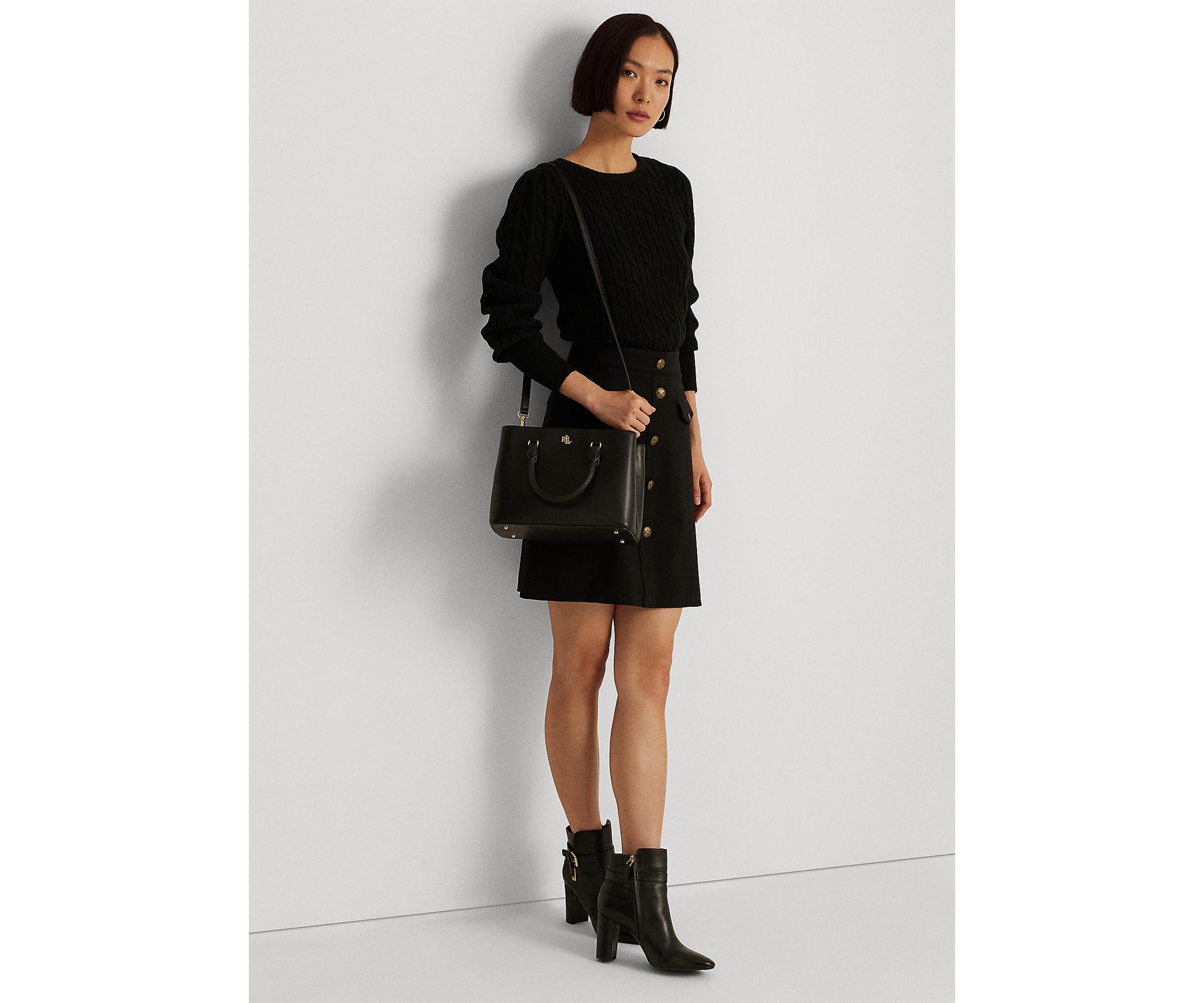 Leather Small Marcy Satchel