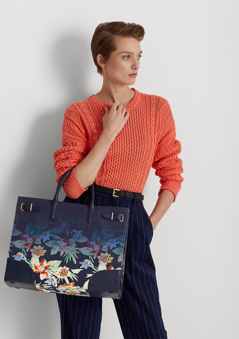 Print Canvas Large Devyn Tote Bag