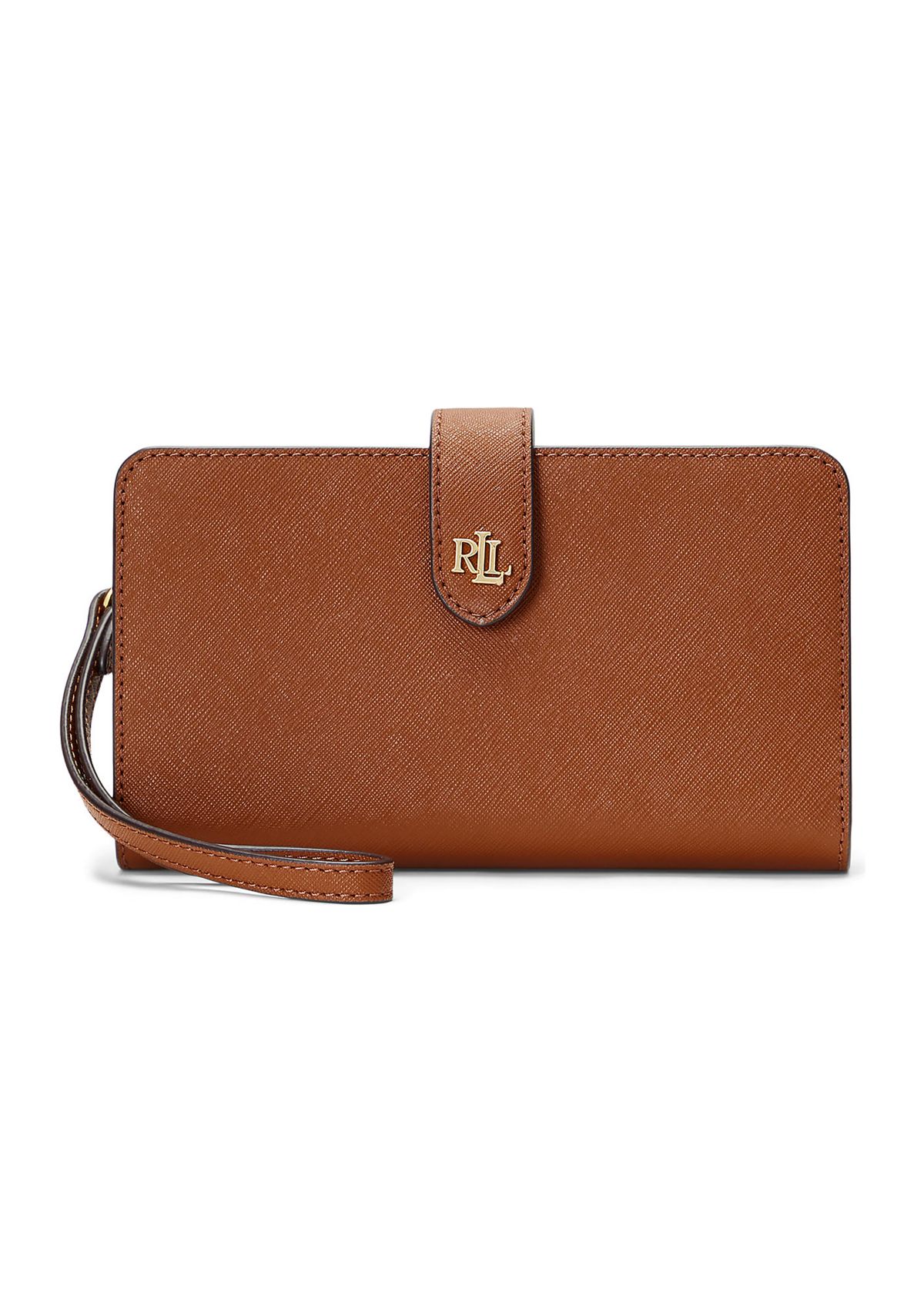 Crosshatch Leather Tech Wristlet