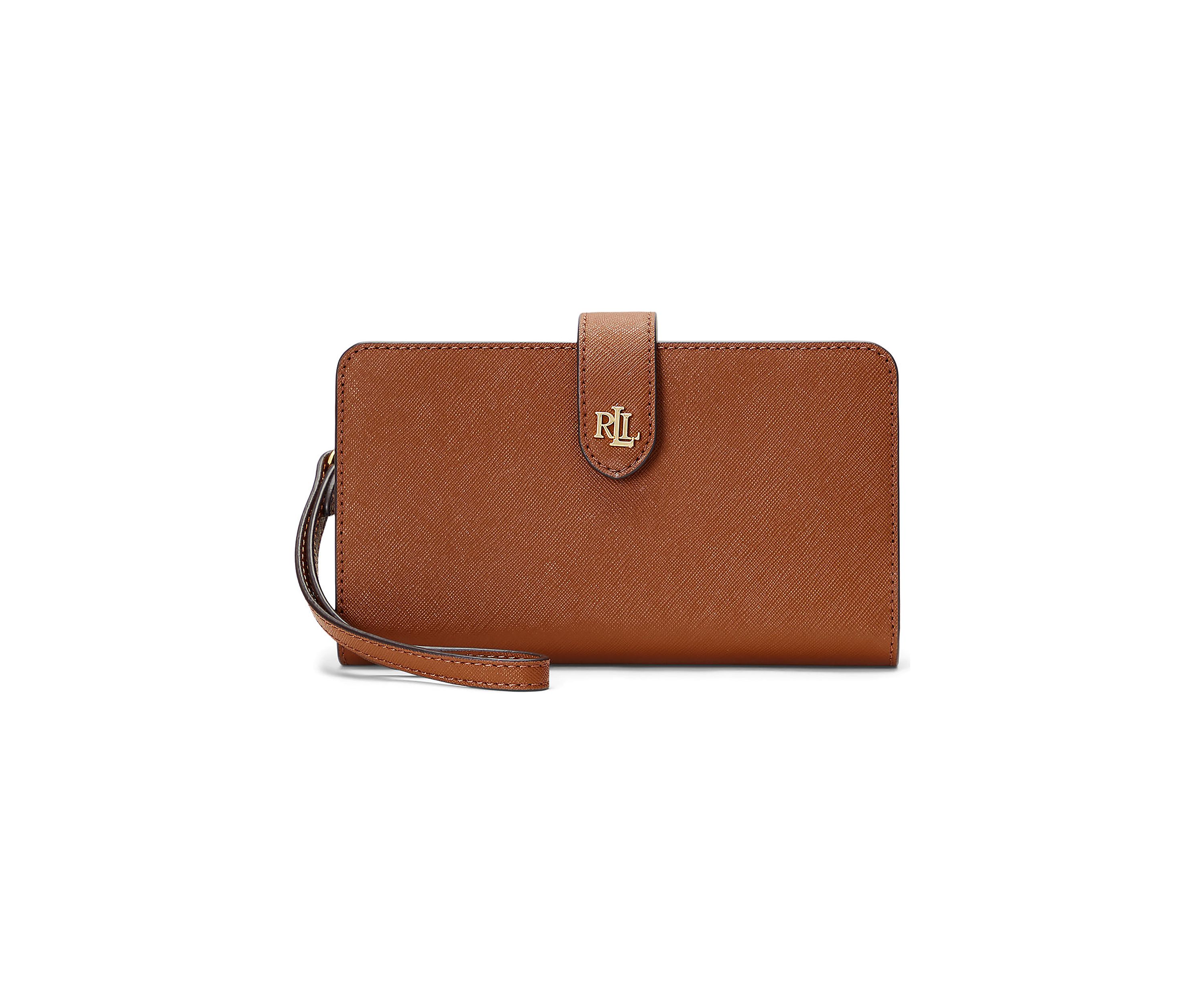 Crosshatch Leather Tech Wristlet