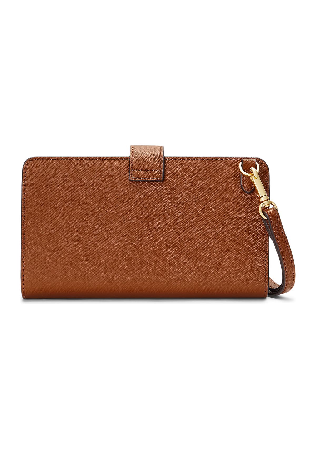 Crosshatch Leather Tech Wristlet