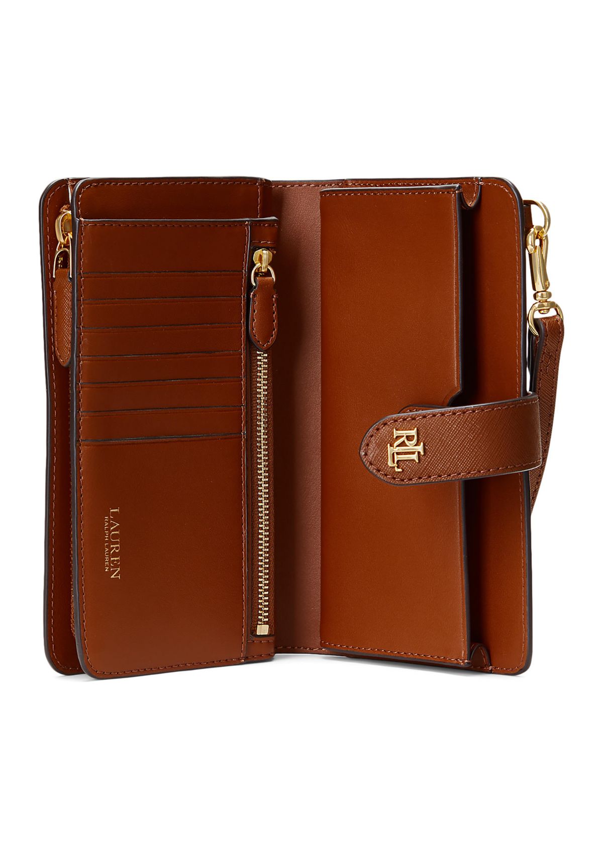 Crosshatch Leather Tech Wristlet