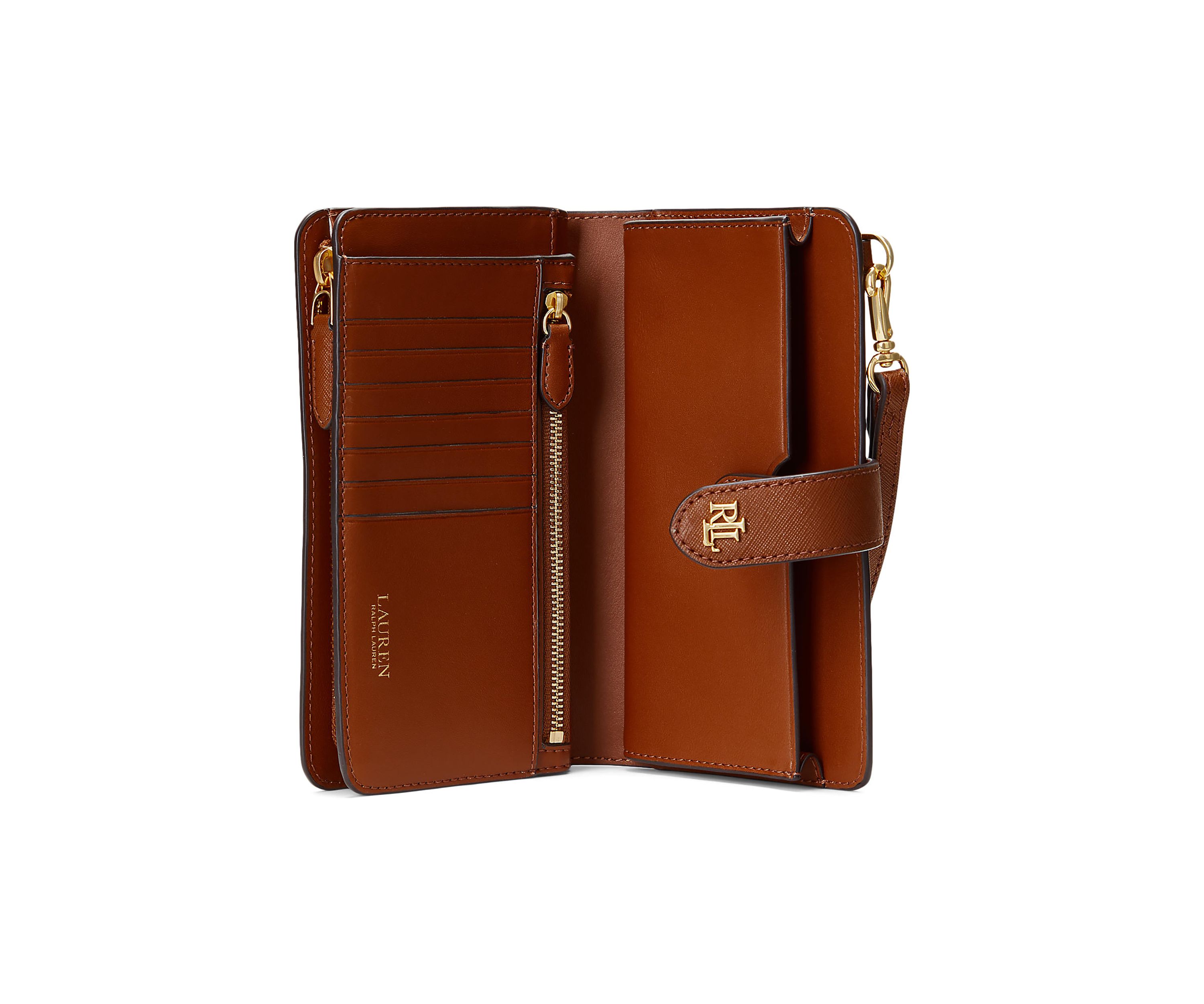 Crosshatch Leather Tech Wristlet