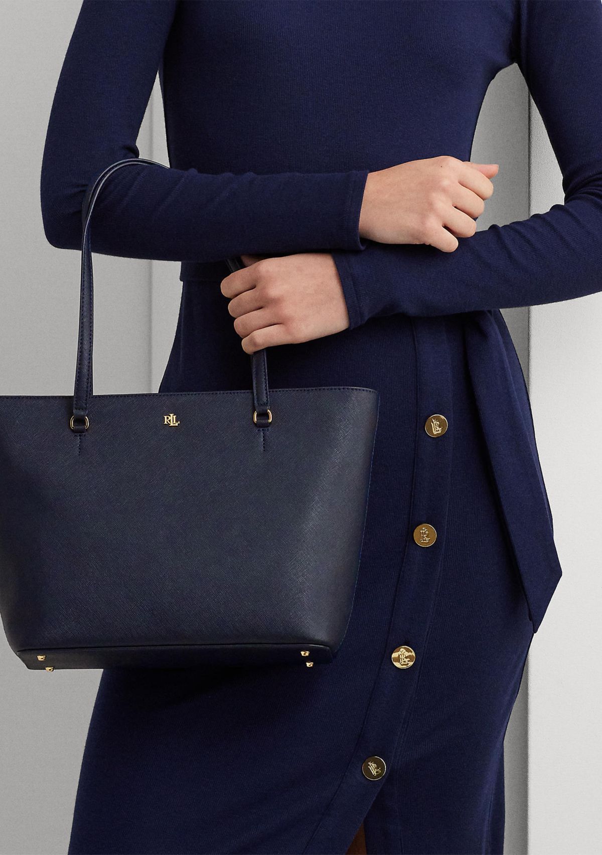 Crosshatch Leather Medium Karly Shopper Tote