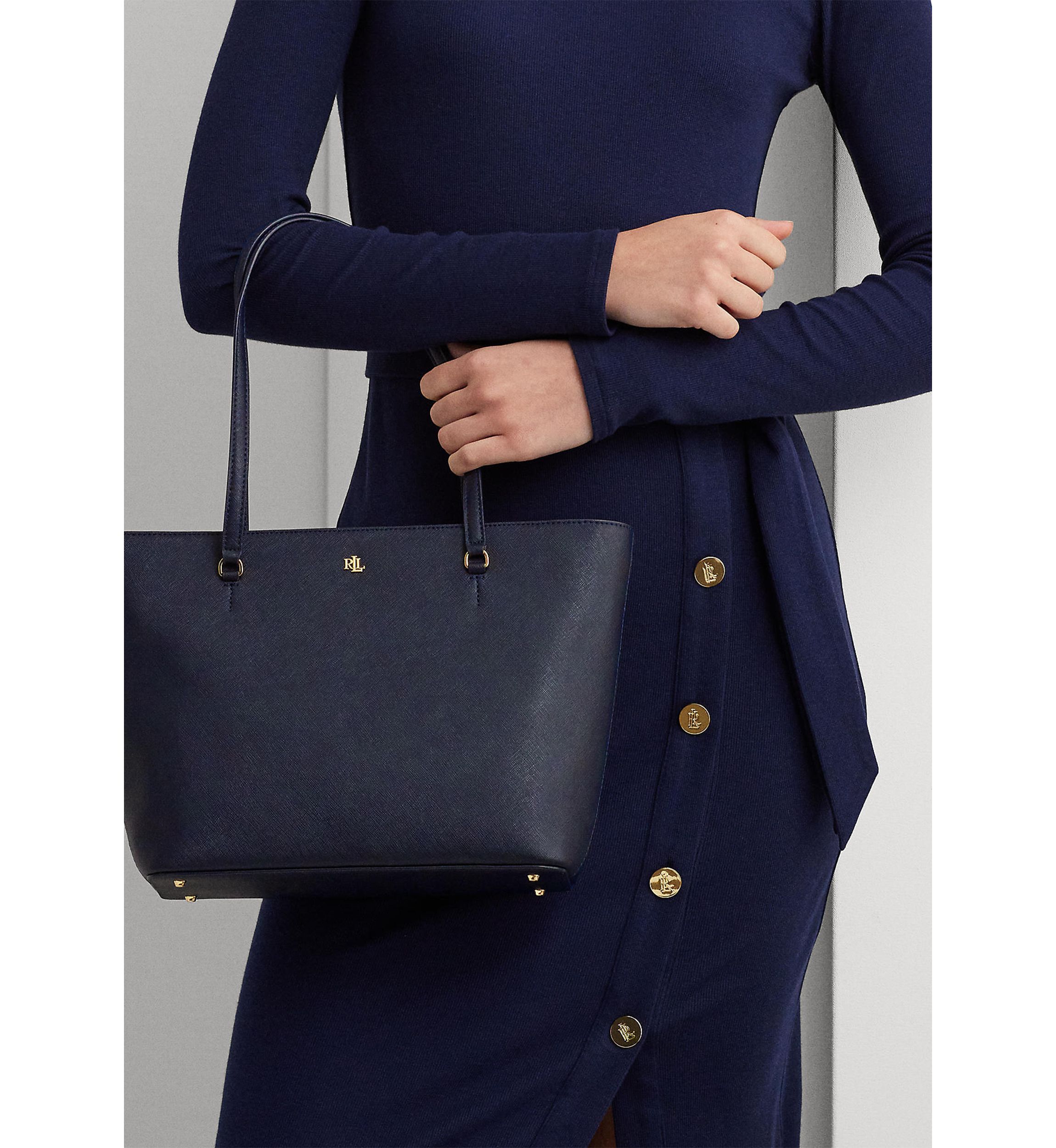 Crosshatch Leather Medium Karly Shopper Tote