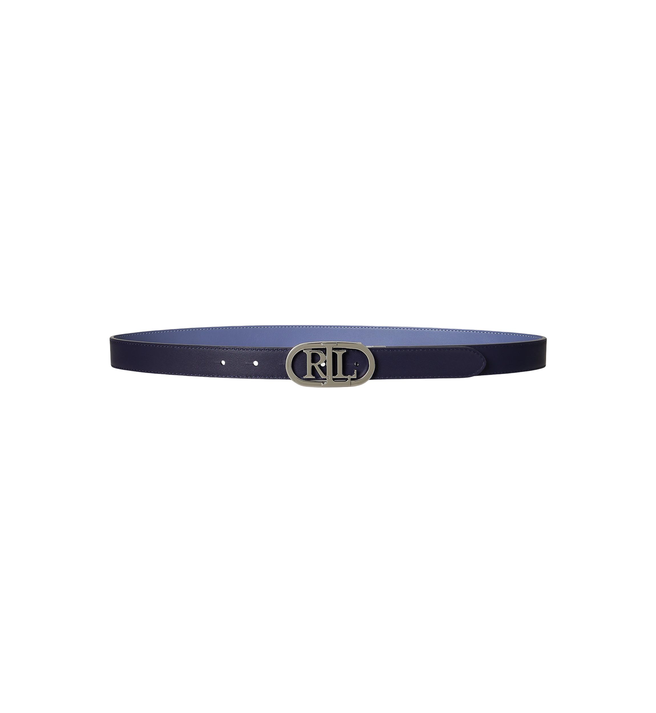 LAUREN RALPH LAUREN NAVY BLUE charm cow genuine leather women\'s skinny belt Lauren Ralph Lauren Leather Blue Belts for Women for sale | eBay main image 3