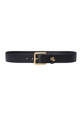 Lauren Ralph Lauren Women's Logo-Keeper Leather Belt