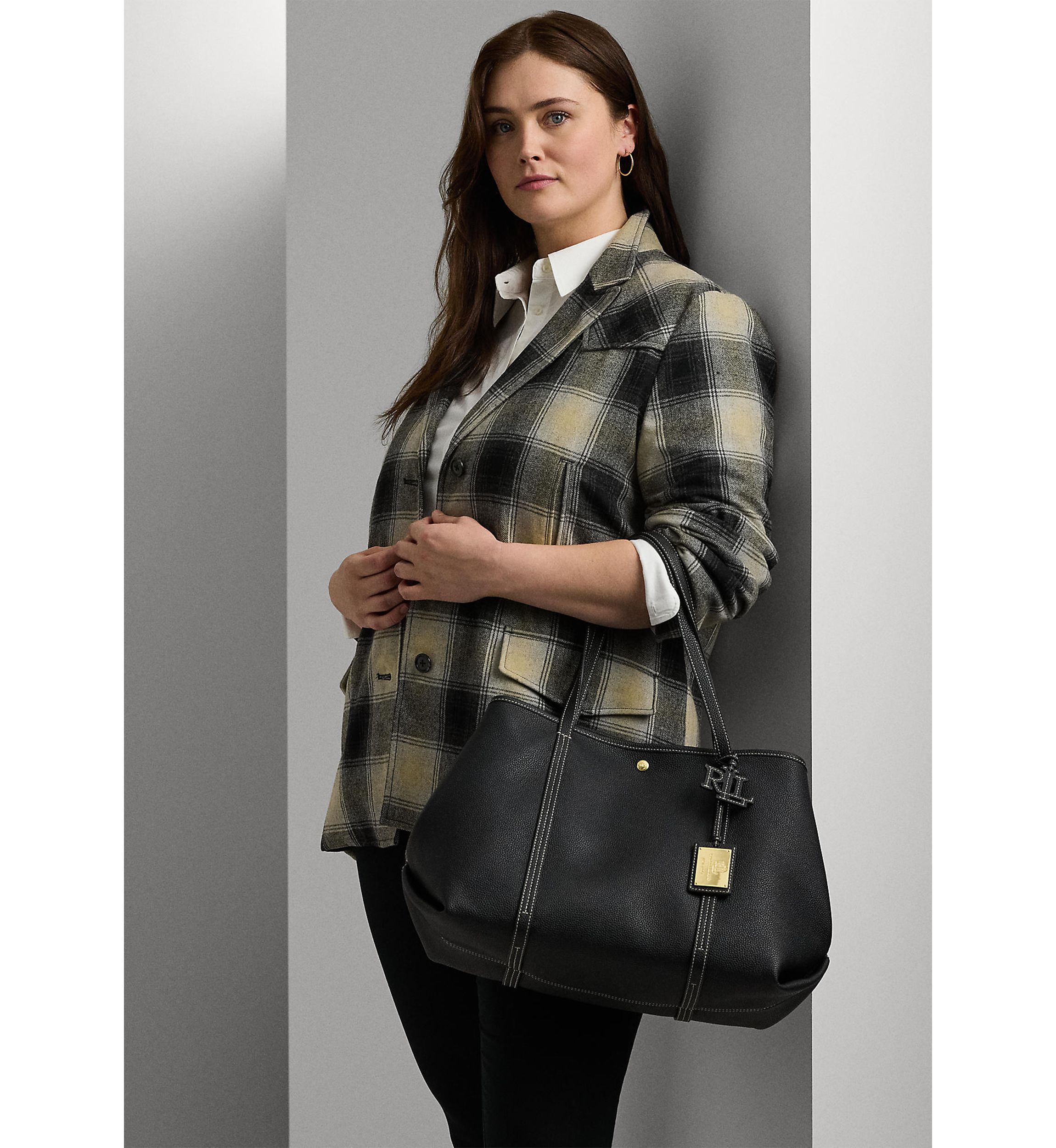Pebbled Leather Large Emerie Tote Bag