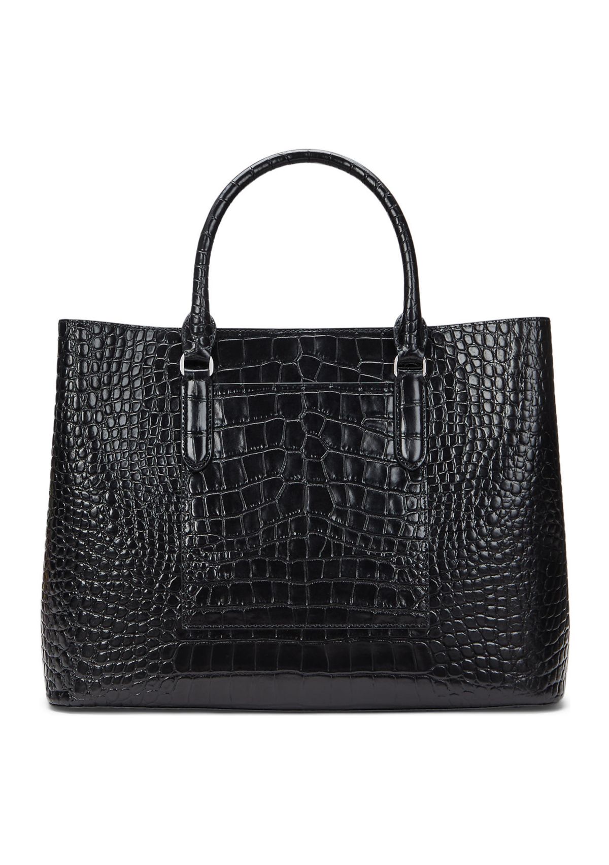 Embossed Leather Large Marcy Satchel