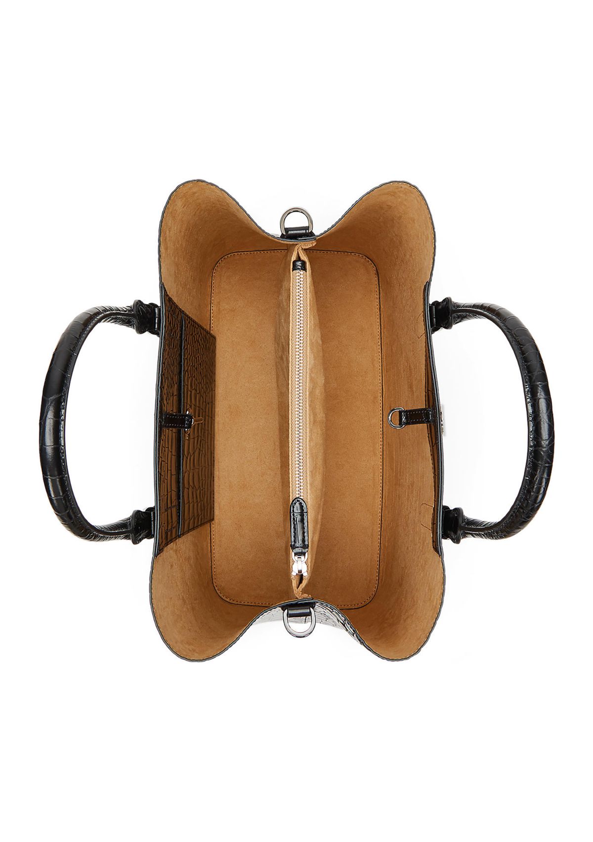 Embossed Leather Large Marcy Satchel