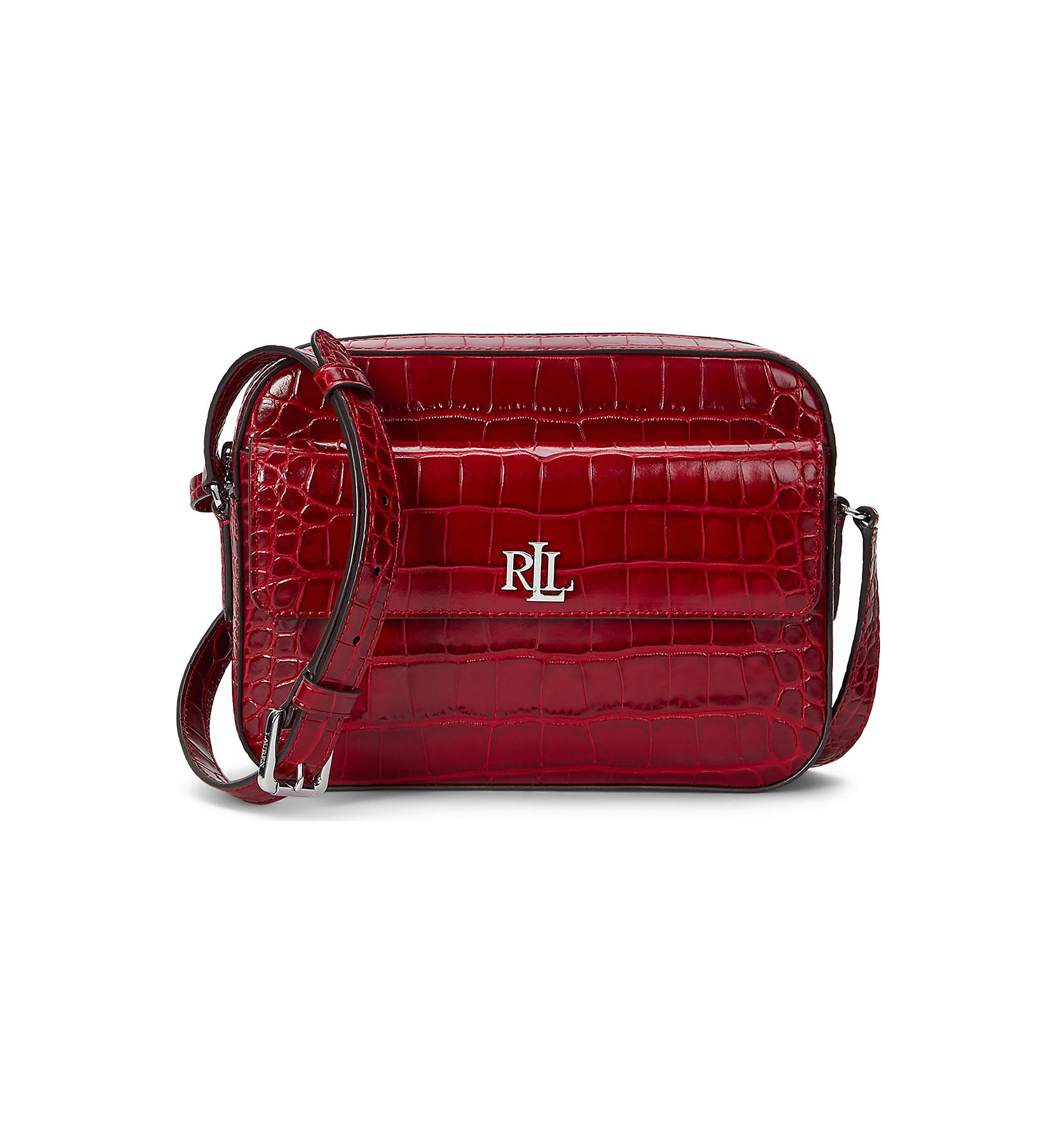Croc-Embossed Medium Marcy Camera Bag