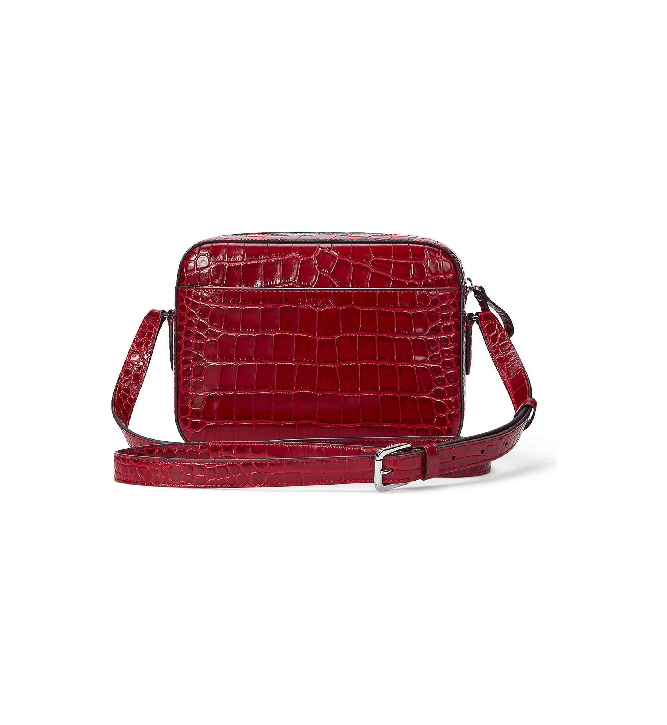 Croc-Embossed Medium Marcy Camera Bag