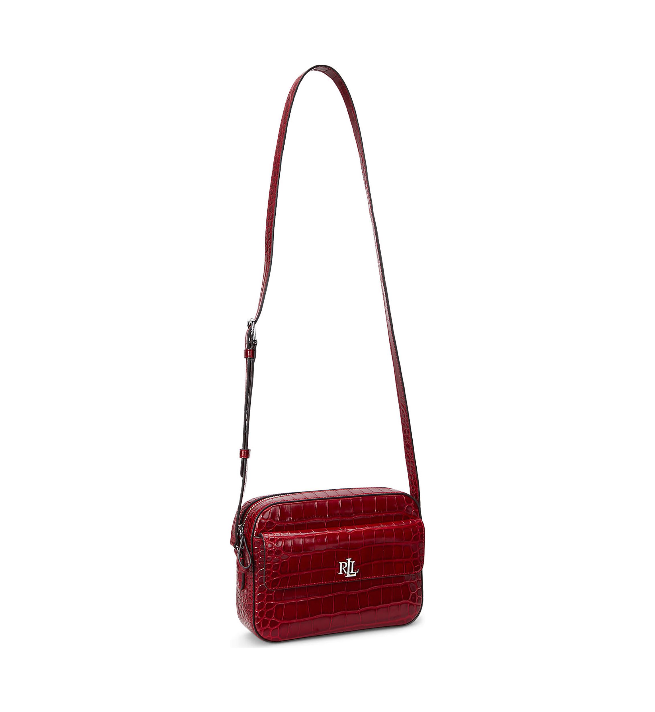 Croc-Embossed Medium Marcy Camera Bag
