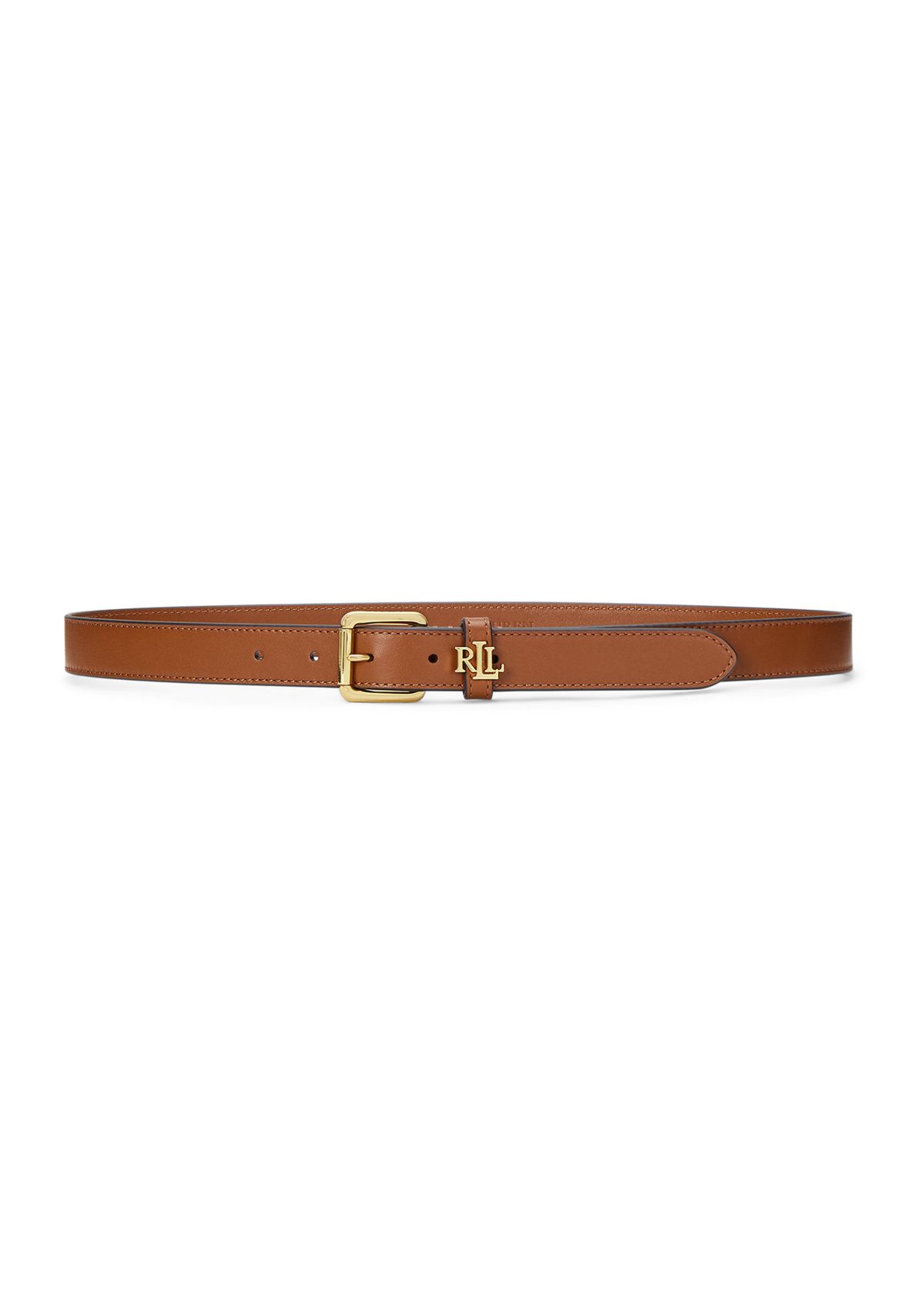 Logo Keeper Leather Skinny Belt