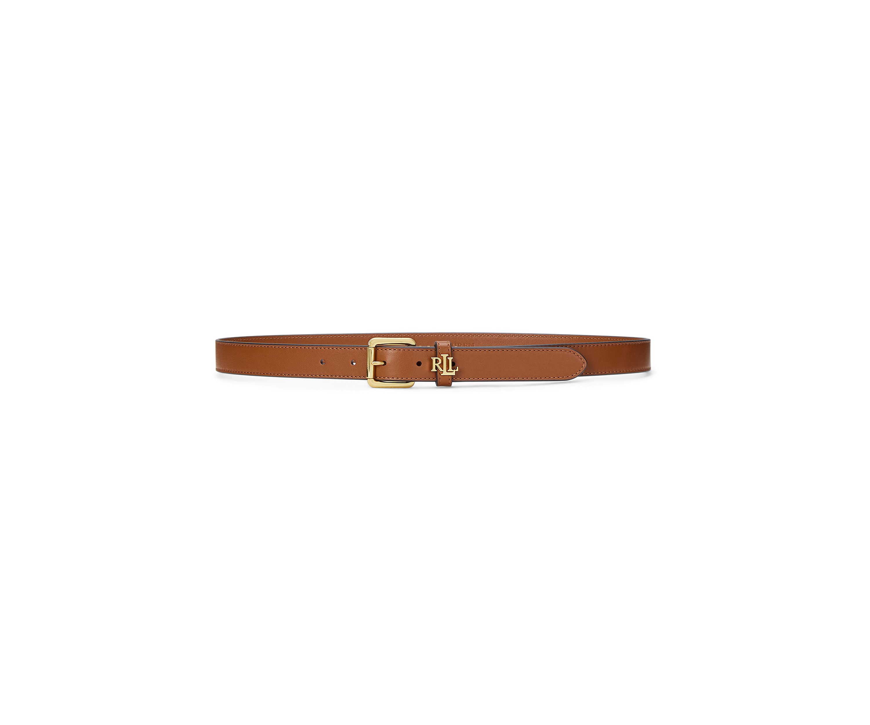 Logo Keeper Leather Skinny Belt