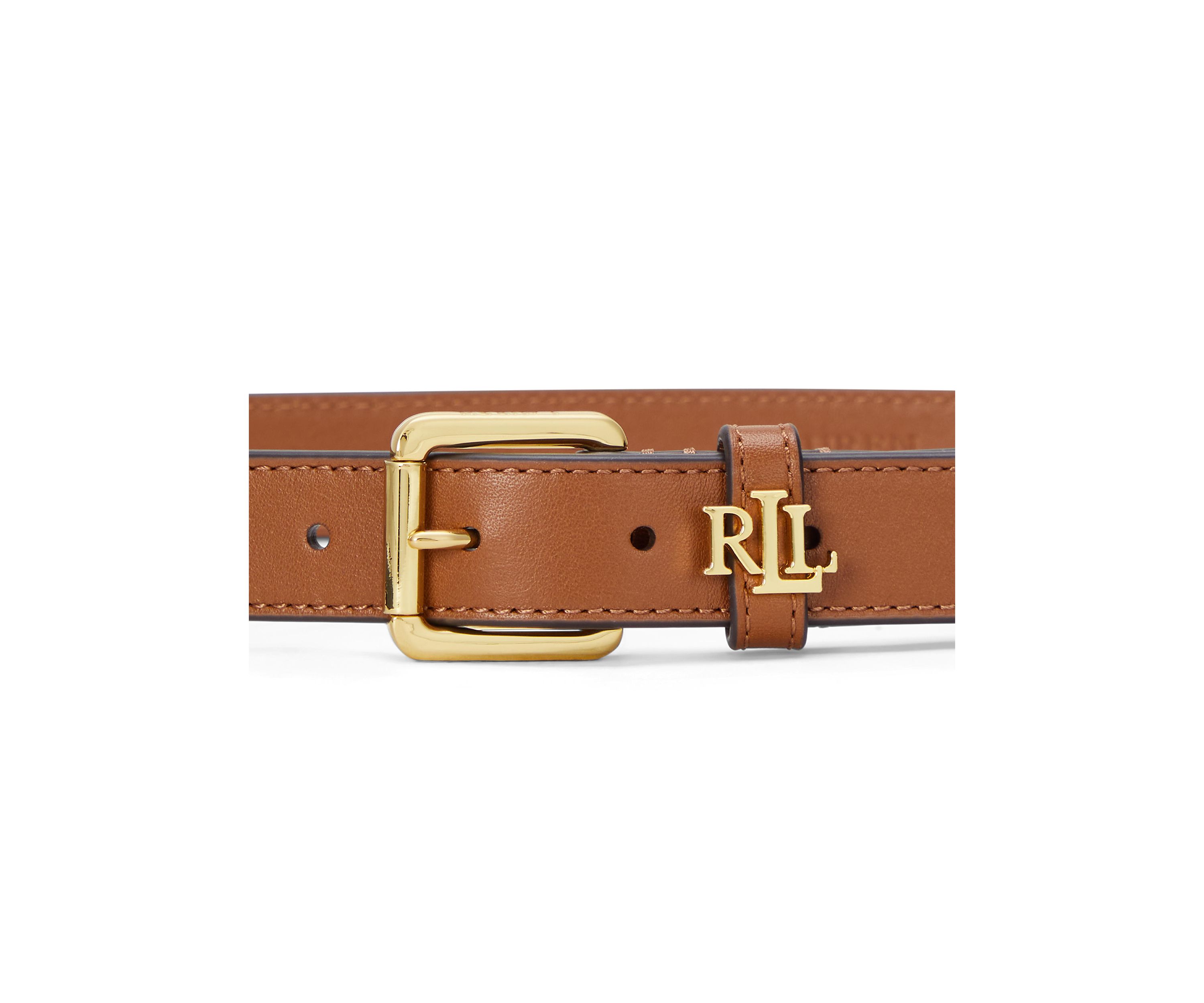 Logo Keeper Leather Skinny Belt